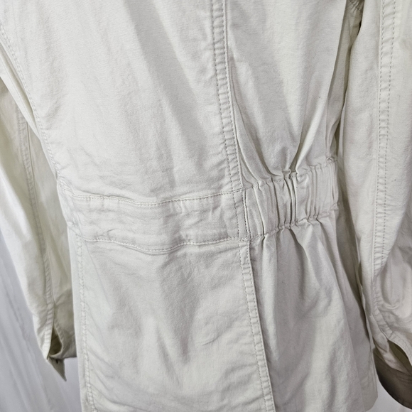 Cabi Kenya Safari Jacket Ivory Twill Size Medium - Picture 8 of 11